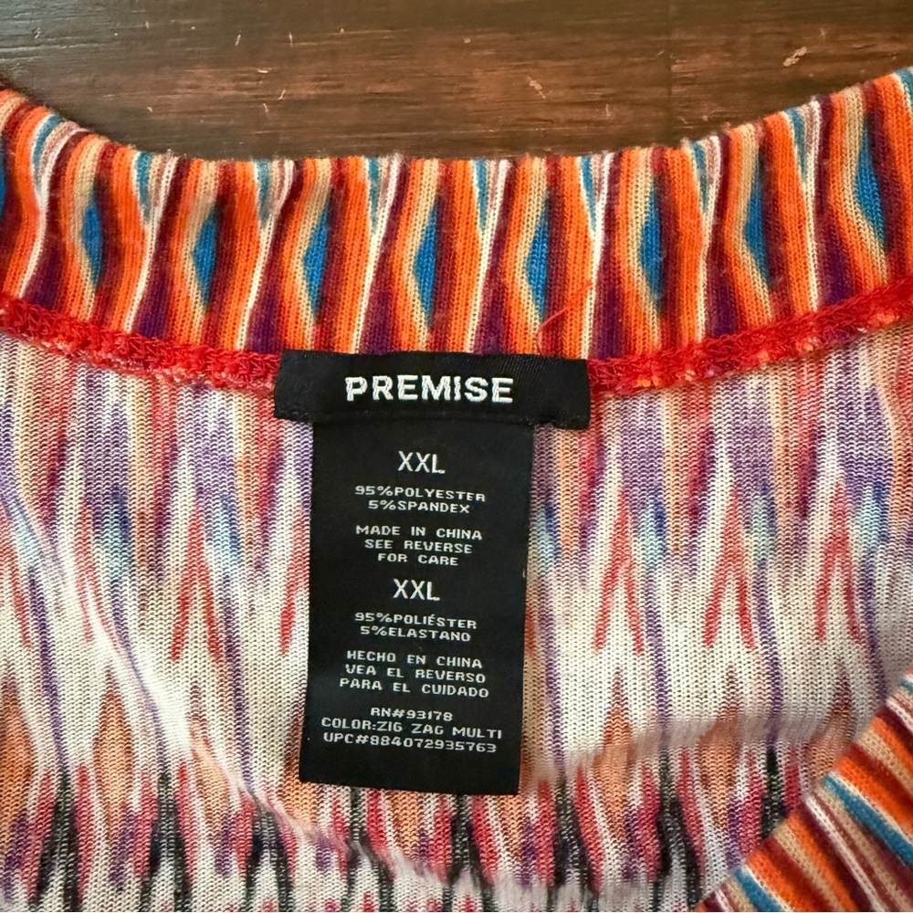 Premise Multicolor Knit Chevron Blouse - Picture 4 of 4